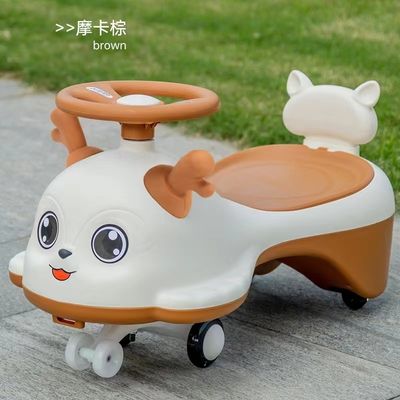 Anti Rollover Swing Wiggle Car Pink Wiggle Car Multifunctional