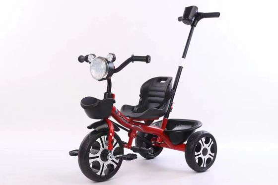 Boys Girls Three Wheel Trike Children Tricycle With Parents Care Push Bar